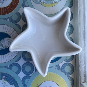Chantal white swirling Starfish One cup baking dish EUC 2004